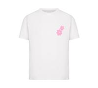 Women's T-shirt Miss Tee Flower Market Flowers Blanc 5XL