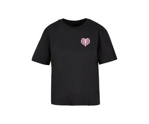 Women's T-shirt Miss Tee Heart Cage Rose Black L