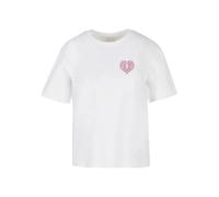 Women's T-shirt Miss Tee Heart Cage Rose Blanc S