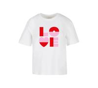 Women's T-shirt Miss Tee Love Heart Letters Blanc 3XL