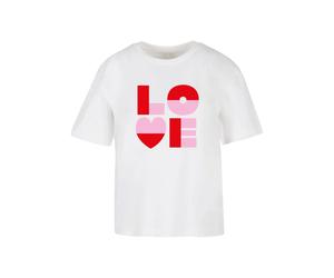 Women's T-shirt Miss Tee Love Heart Letters Blanc L