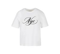 Women's T-shirt Miss Tee Nyc Colligraphy Letters Blanc XL