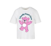 Women's T-shirt Miss Tee Really Don't Care Pink Bear Blanc 5XL