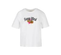 Women's T-shirt Miss Tee Sassy Meal Blanc S