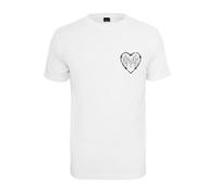 Women's T-shirt Mister Tee Burning Hearts Blanc XS