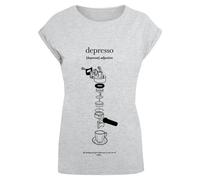 Women's T-shirt Mister Tee Depresso Gris L