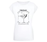 Women's T-shirt Mister Tee F-Word Extended Shoulder Blanc XS