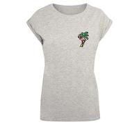 Women's T-shirt Mister Tee Flamingo Extended Shoulder Gris M