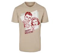Women's T-shirt Mister Tee happy weekend Blanc XS
