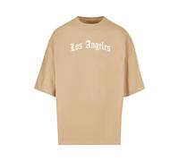 Women's T-shirt Mister Tee Los Angeles Wording New Huge Beige S