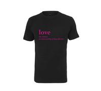 Mister Tee Herren Love Definition Tee T-Shirt, Black, XS
