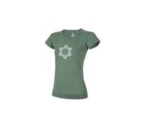 Ocun Classic Organic Flower Short Sleeve T-shirt Green S Women