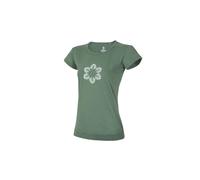 Ocun Classic Organic Flower Short Sleeve T-shirt Green M Woman