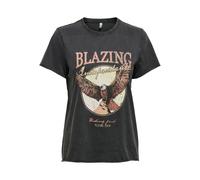 Women's T-shirt Only Lucy life manches courtes western top boxs Black S
