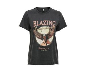 Women's T-shirt Only Lucy life manches courtes western top boxs Noir XS
