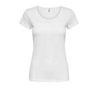 Women's T-shirt Only manches courtes Live love life col rond Blanc S