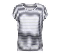 ONLY Women's Onlmoster Stripe S/S O-Neck Top JRS Noos T-Shirt, Cloud Dancer/Stripes:Naval Academy, M