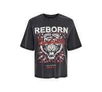Women's T-shirt Only Onllulu Life Boxy Wild Box Jrs Noir L
