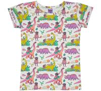 Women's T-shirt Raspberry Republic Dino Riders Rainbow Blanc L/XL