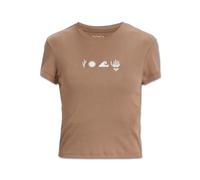 Roxy Short-Sleeved T-Shirt Beach Love Young Womens Brown S
