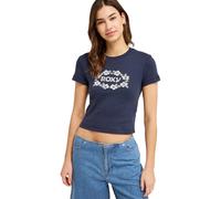 Roxy Sea You Later - Women Blue Fitted T-Shirt
