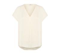 Soaked in Luxury Women's Blouse Short Sleeves V-Neck Casual Fit Hip Length, Whisper White, XL