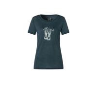 Super.natural Flower Boots Short Sleeve T-shirt Blue S Women