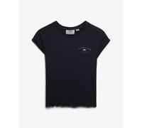 Superdry Athletic Essential Slub Graphic Short Sleeve T-shirt Black XL Woman
