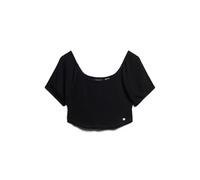 Women's T-shirt Superdry Smocked Woven Noir XS