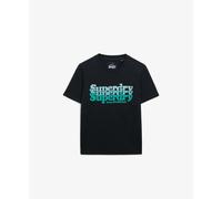 Women's T-shirt Superdry Stacked Noir L