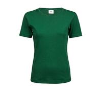 Tee Jays Ladies Interlock Tee, Forest Green, Medium. TJ580