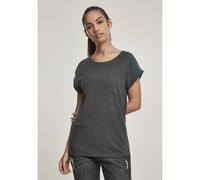 Urban Classics Women's Ladies Contrast Raglan Tee T Shirt, Multicolour (Charcoal/Bottle Green 02251), M UK