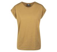 Urban Classics Women's Ladies Extended Shoulder Tee T-Shirt, nut, L
