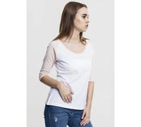 Urban Classics Womens Ladies 3/4 Contrast Raglan Tee T-Shirt, Bk/LGR 01, XS UK