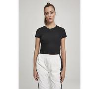 Urban Classics Women's Stretch Jersey Cropped T-Shirt, Black, M/Petite