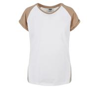 Women's T-shirt Urban Classics Contrast Raglan Blanc XL