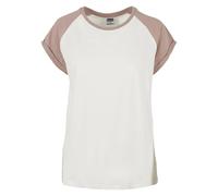 Urban Classics Women's Contrast Raglan Tee T-Shirt, Whitesand/Duskrose, XS
