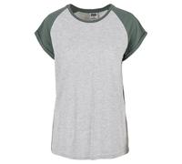 Women's T-shirt Urban Classics contrast raglan large size Gris 2XL