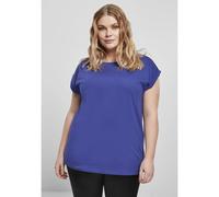 Urban Classics Women's Ladies Extended Shoulder Tee Basic Capsleeves, Shortsleeve T-Shirt Top with Crew Neck, bluepurple, 5XL