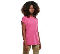 Urban Classics Womens Ladies Extended Shoulder Tee Basic T-Shirt With Capsleeves, Shortsleeve Top Crew Neck, Brightviolet, XS UK