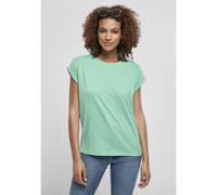 Urban Classics Women's Ladies Extended Shoulder Tee Basic Capsleeves, Shortsleeve T-Shirt Top with Crew Neck, freshseed, XXL