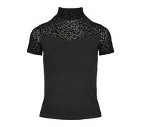 Urban Classics Flock Lace Turtleneck Gt Short Sleeve T-shirt Black 2XL Woman