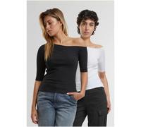 Women's T-shirt Urban Classics Organic Asymmetric (x2) Noir M