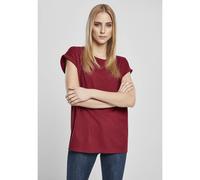 Urban Classics Women's Ladies Organic Extended Shoulder Tee T-Shirt, Burgundy, XXL