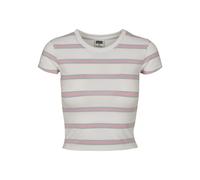 Women's T-shirt Urban Classics stripe cropped Blanc XS