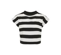Urban Classics T-Shirt - Women's Stripe Short Tee - Black/White - XL