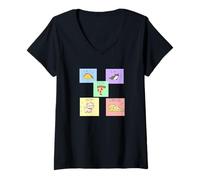 Womens Taco Cat Goat Cheese Pizza Artwork V-Neck T-Shirt