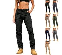 Womens Tactical Pants Stretchy Waterproof Quick Dry Ripstop Cargo Trousers | Ripstop, Walking Travel Trousers, Straight Leg, with Pockets, Elastic Waist, Breathable Lightweight, Cozy