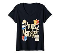 Women's Tage Manager Theater Production Backstage Crew V-Neck T-Shirt