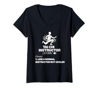 Women's Tai Chi Body Mind Wellness Meditation Instructor Definition V-Neck T-Shirt